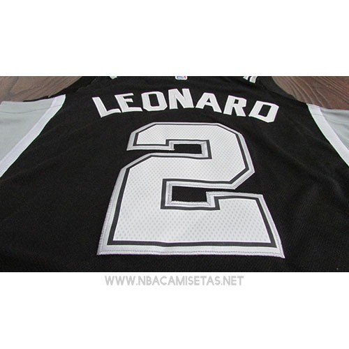 Camiseta Nino San Antonio Spurs Kawhi Leonard NO 2 2017-18 Negro